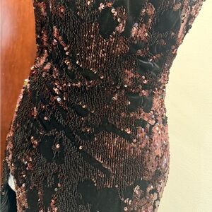 Black Velvet Sequin Dress